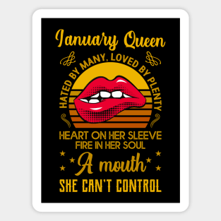 January Birthday Queen Magnet